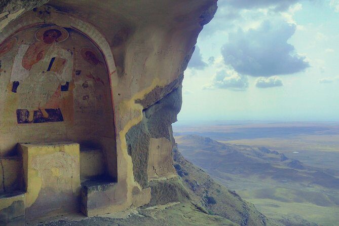 1-Day Trip to David Gareja Monastery with Rainbow Hills & Sighnaghi from Tbilisi - Natlismtsemeli Monastery: cave art and 6th-century ascetic life