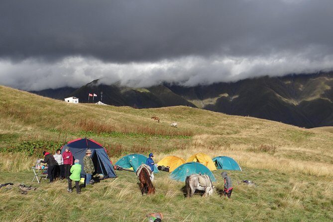7-day hiking expedition to Tusheti through the Atsunta pass - Day 1: Shatili arrival with Bear Cross Pass picnic