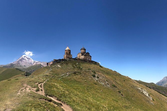 Day Adventure Ananuri and Kazbegi via Georgian Military Road - Stop 1 to Stop 3: Giant Bicycle, Zhinvali Reservoir, and Ananuri Fortress Ensemble