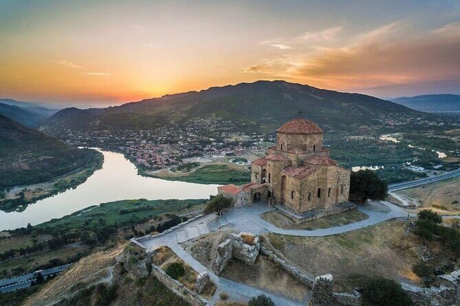Mtskheta - Jvari Private Tour + Chronicles of Georgia - Jvari Church: the cross on the ridge above Aragvi and Kura